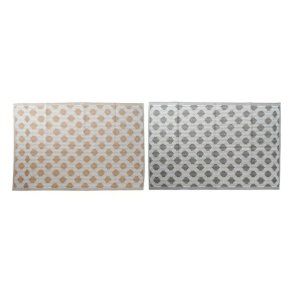 Tppe DKD Home Decor Sort Gr polypropylen (2 pcs) (150 x 210 x 1 cm)
