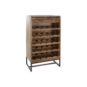 Flaskereol DKD Home Decor Sort Metal Brun Akacie (60 x 32 x 107 cm)