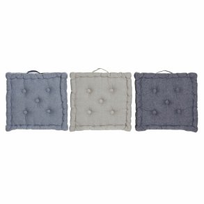 Pude DKD Home Decor Gulv Bl Gr Bomuld Marinebl (3 pcs) (38 x 38 x 8 cm)
