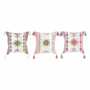 Pude DKD Home Decor 8424001817528 Multifarvet Araber 40 x 10 x 40 cm Frynse (3 Dele)