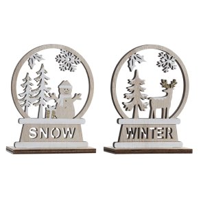 Julepynt DKD Home Decor Tr Rensdyr (12 x 4 x 15 cm) (2 enheder)