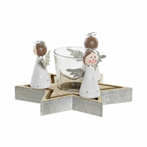 Julelys Holder DKD Home Decor Krystal Tr (17 x 17 x 9 cm)