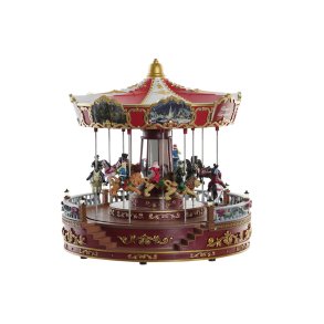 Julepynt DKD Home Decor LED Lys Bevgelse Musical Multifarvet PVC Harpiks 30 x 30 x 30 cm