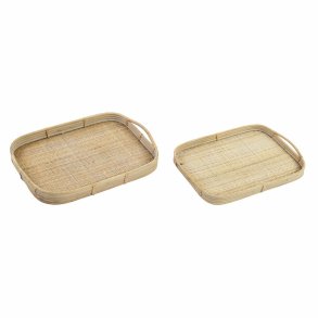 Bakkes�t DKD Home Decor Brun Spanskr�r (51.5 x 36 x 7.5 cm) (44.5 x 31.5 x 6 cm) (2 pcs)