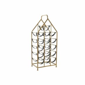 Flaskereol DKD Home Decor Sort Gylden Metal Plastik 37,5 x 24,5 x 82 cm