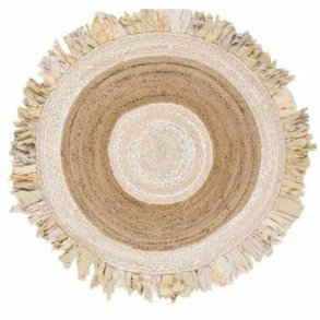 Tppe DKD Home Decor Beige Brun Bomuld Jute (200 x 200 x 1 cm)