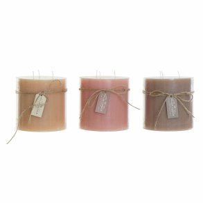 Stearinlys DKD Home Decor (3 pcs) (12 x 12 x 12 cm)