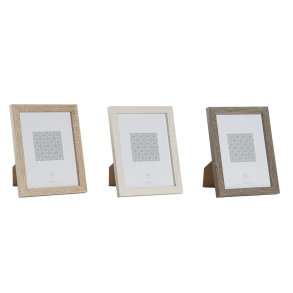 Fotoramme DKD Home Decor Natur Beige Tr Mrkebrun Boho (18 x 2 x 23 cm) (3 enheder)