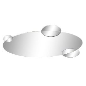 Vgspejl DKD Home Decor Sort Moderne Cirkler 120 x 2 x 49 cm