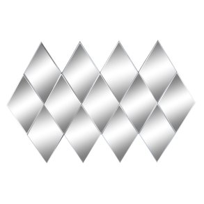 Vgspejl DKD Home Decor Sort Moderne Romber 120 x 2 x 80 cm