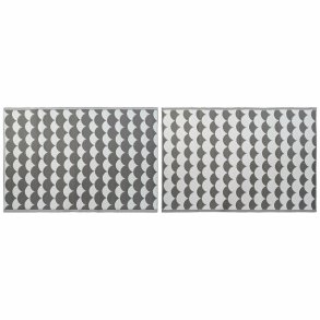 Tppe DKD Home Decor Gr Blger Hvid (2 enheder) (150 x 210 cm)