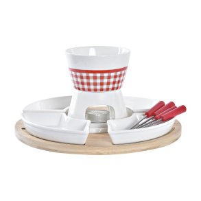 Fondue DKD Home Decor Rd 26,5 x 26,5 x 1,5 cm (10 pcs)
