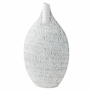 Vase DKD Home Decor Hvid Harpiks Moderne 32 x 13 x 57 cm