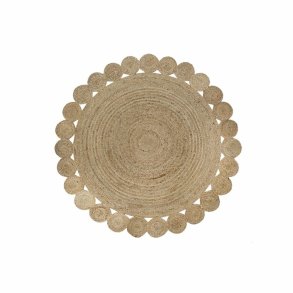 Tppe DKD Home Decor 200 x 200 x 1 cm Natur Brun Polyester Jute