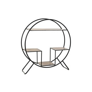 Hylder DKD Home Decor Sort Lysegr Metal Gran 90 x 30 x 100 cm (1)