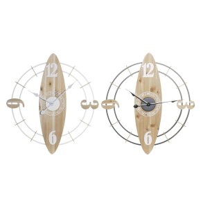 Vgur DKD Home Decor Hvid Natur Jern Tr MDF 61 x 4,5 x 66 cm (2 enheder)