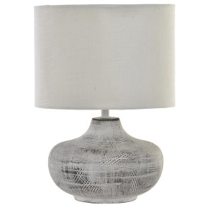 Bordlampe DKD Home Decor 40W Gr Hvid 230 V 40 W (2 enheder) (22 x 22 x 31 cm)