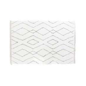 Tppe DKD Home Decor Hvid Gr Romber Scandi  9,4 cm 120 x 180 x 3 cm