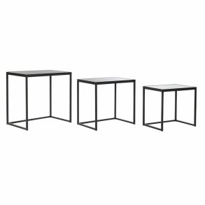 Set med 3 sm borde DKD Home Decor Sort 58 x 36,5 x 53,5 cm