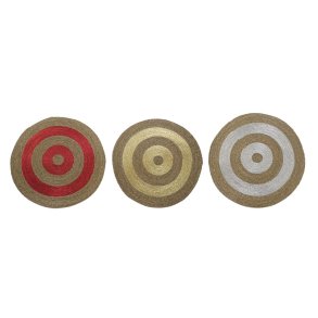 Tppe DKD Home Decor Fiber Havgrs (90 x 90 x 2 cm) (3 enheder)