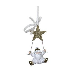 Julepynt DKD Home Decor Harpiks Julemanden (6,5 x 4 x 13,5 cm) (6 enheder)