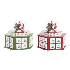 Adventskalender DKD Home Decor Tr (22 x 19 x 20 cm) (2 enheder)