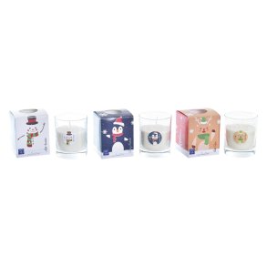 Stearinlys DKD Home Decor Jul Sne dukke (3 enheder)