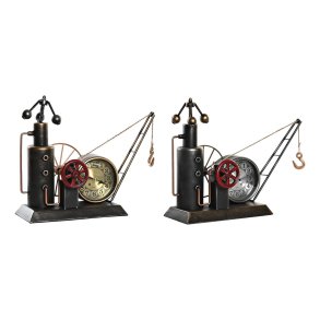 Namizna ura DKD Home Decor Gylden Slvfarvet Jern Vintage 40,5 x 15 x 32,5 cm (2 enheder)