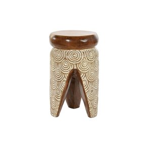 Sofabord DKD Home Decor Natur Hvid Albasiatr (29 x 29 x 49 cm) (30 x 30 x 50 cm)