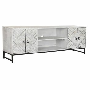 mbler DKD Home Decor 180 x 40 x 60 cm Sort Metal Hvid Mangotr