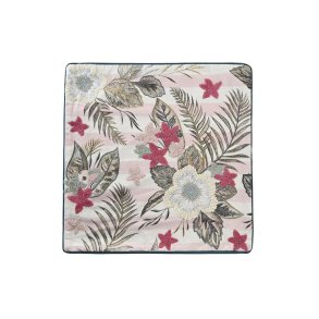 Pudebetrk DKD Home Decor Pink Grn Tropisk 50 x 1 x 50 cm