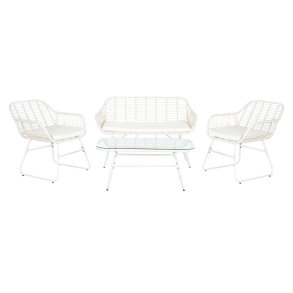 Have mbler DKD Home Decor Hvid 124 x 74 x 84 cm (4 Dele)