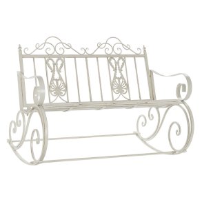 Gyngestol DKD Home Decor Metal Aluminium Hvid (118 x 90 x 92 cm)