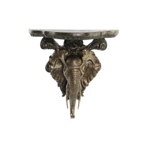 Hylder DKD Home Decor Elefant Gylden Harpiks (36,5 x 16,5 x 36 cm)