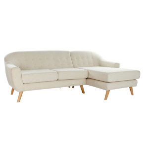 Chaise lonngue sofa DKD Home Decor Fldefarvet Gummitr 226 x 144 x 84 cm