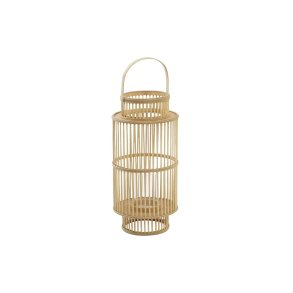 Lyseholder DKD Home Decor Krystal Bambus (26 x 26 x 69 cm)
