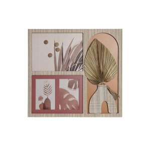 Fotoramme DKD Home Decor 43 x 1,2 x 40 cm Natur Multifarvet Tr MDF Boho
