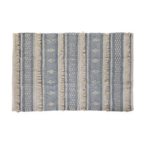 Tppe DKD Home Decor 180 x 120 x 2 cm Bl Bomuld Hvid Boho
