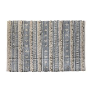 Tppe DKD Home Decor 230 x 160 x 2 cm Bl Bomuld Hvid Boho