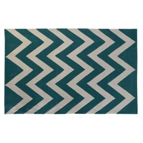Tppe DKD Home Decor Polyester Zigzag To-farvet 120 x 180 x 2 cm