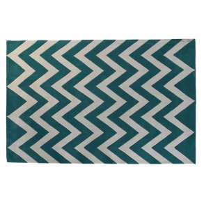 Tppe DKD Home Decor 160 x 230 x 2 cm Polyester Zigzag To-farvet