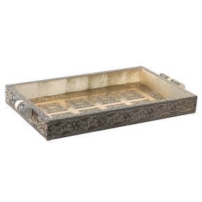 Bakke DKD Home Decor Champagne Tr� Metal 36 x 22 x 4 cm