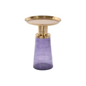 Sofabord DKD Home Decor 37 x 37 x 50 cm Krystal Bl Gylden Jern