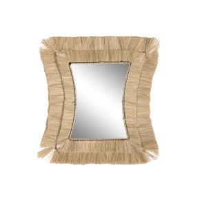 Vgspejl DKD Home Decor 62 x 4 x 70 cm Krystal Bali Jute