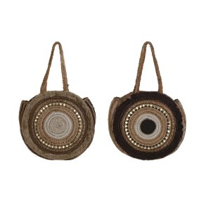 Hndtasker til damer DKD Home Decor Brun Fldefarvet 36 x 11 x 36 cm (2 enheder)