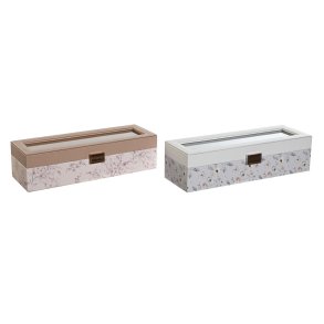 ske til ure DKD Home Decor Bl Lyserd Krystal 33 x 11 x 9 cm (2 enheder)