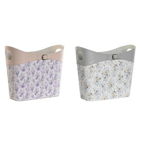 Tidsskriftholder DKD Home Decor Hvid Gr Syren Lyserd Polyuretan 39 x 21 x 34 cm (2 enheder)