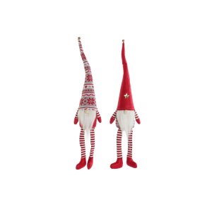 Julepynt DKD Home Decor Hvid Rd Dvrg 10 x 7 x 57 cm (2 enheder)