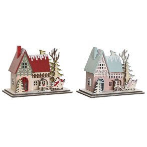 Julepynt DKD Home Decor Rd Lyserd 23,5 x 11 x 20,5 cm (2 enheder)