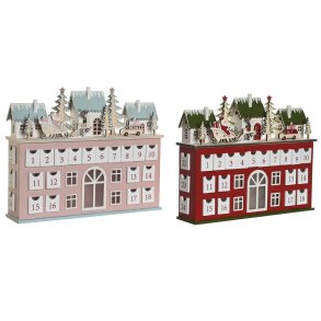 Adventskalender DKD Home Decor Tr 37,5 x 8,5 x 31 cm (2 enheder)